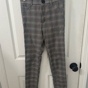 Zara Gray Plaid Skinny Pants